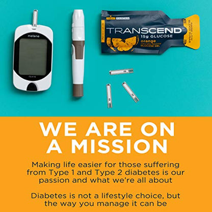 Transcend Glucose Gel Packs - Orange, 30 Pack (1.1oz each) - FSA/HSA TranscendUS supplements