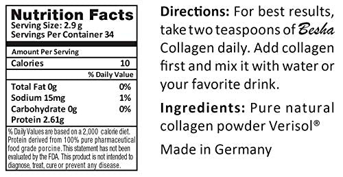BESHA INC Verisol - Collagen Bioactive Peptides (Natural Collagen Powder) Made in Germany BESHA INCAu supplements