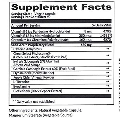 Saba ACE™- Weight Management, Suppress Hunger, Boost Energy, Enhance Mood SabaUS supplements