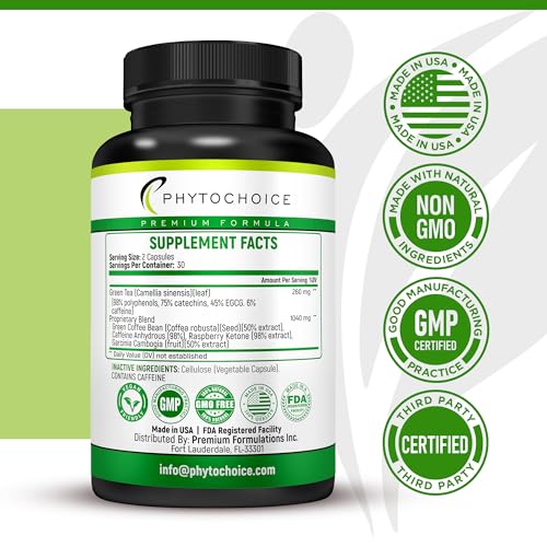 Green Tea Extract-Natural Appetite Suppressant for Weight Loss for Women and Men-Green PHYTOCHOICEUS supplements