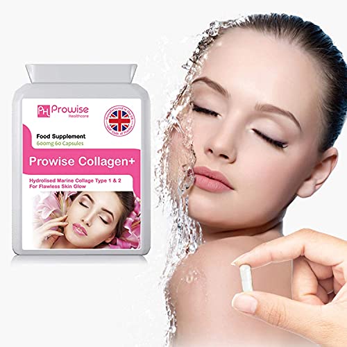 Marine Collagen Type 1 and Type 2 1200mg - 60 Capsules | UK Manufactured PH PROWISE HealthcareUS supplements