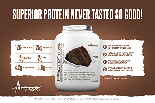 Metabolic Nutrition, Protizyme, 100% Whey Protein Powder, High Protein, Low Carb Metabolic NutritionUS supplements