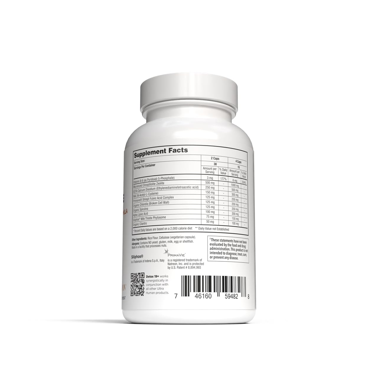 Ultra Human Daily Wellness Support – Heavy Metal Detox Cleanse, with Zeolite, Shilajit, Organic Chlorella & Spirulina, NAC & Alpha Lipoic. Supports Daily Detox, Cognition, Immune System -(Made in USA) Ultra HumanAu supplements