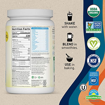 Garden of Life Organic Vegan Vanilla Protein Powder 22g Complete Plant Based Raw Protein Garden of LifeUS supplements
