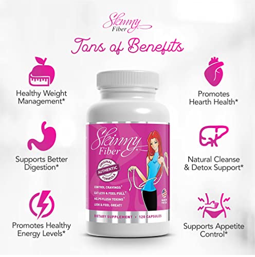 Skinny Fiber 120 Capsules, Appetite Suppressant Effective Weight Management for Women Skinny FiberAu supplements