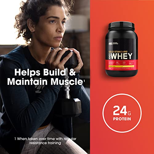 Optimum Nutrition Gold Standard 100% Whey Protein Powder, Banana Cream, 2 Pound Optimum NutritionUS supplements