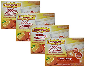 Emergen-C Super Orange Vitamin C - 30 Count (Pack of 4) (Packaging may vary) Emergen-CUS supplements