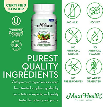 Maxi Health Teen Supreme HIS Vitamins for Teen Boys (120) - Teen Multivitamin for Young Maxi HealthUS supplements