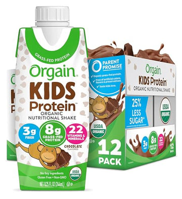 Orgain Organic Kids Nutritional Protein Shake, Chocolate - Kids Snacks with 8g Dairy OrgainAu supplements