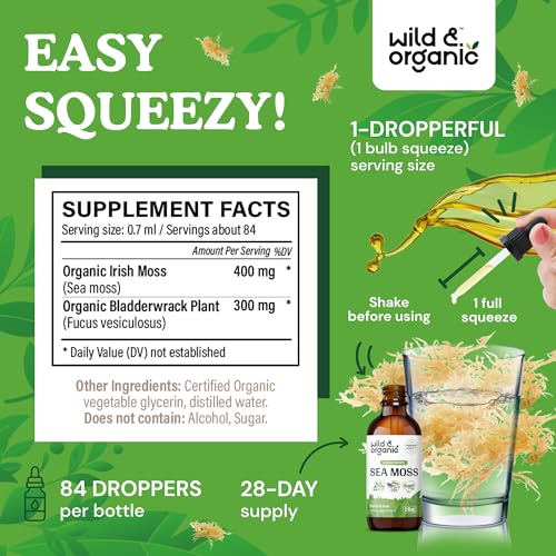 Sea Moss - Organic Sea Moss Liquid Drops - Irish Sea Moss Supplement - Seamoss Wild & OrganicAu supplements