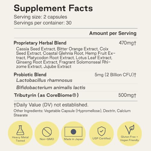 NOOCI NOO Gut, Gut + Skin: 3-in-1 Gut Health Supplement with Herbs, Probiotic & Postbiotic, Digestive Support for Bloating & Constipation, 60 Vegan Capsules NOOCIAu supplements