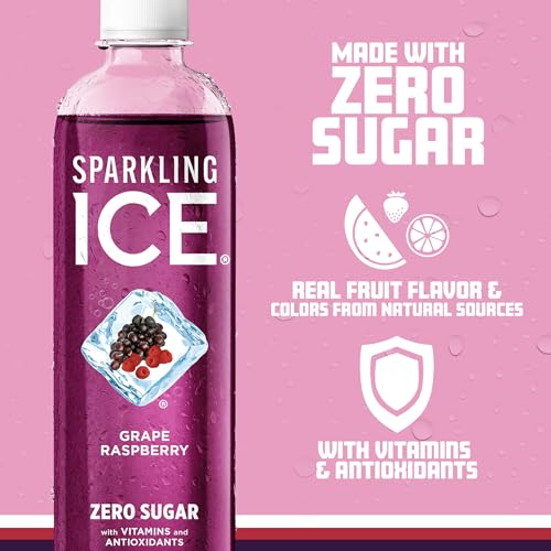 Sparkling Ice, Grape Raspberry Sparkling Water, Zero Sugar Flavored Water, with Vitamins Sparkling ICEUS supplements