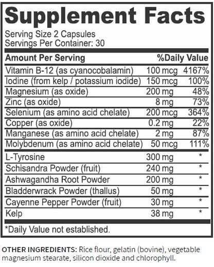 Research Labs Thyroid Support + Iodine Supplement - Energy, Metabolism, Focus Research LabsUS supplements