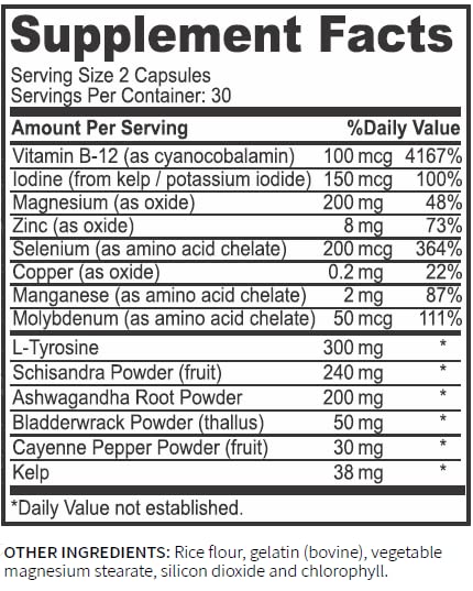 Research Labs Thyroid Support + Iodine Supplement - Energy, Metabolism, Focus Research LabsAu supplements