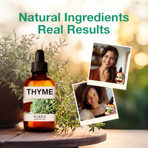 Kukka Thyme Essential Oil for Hair Thyme Oil for Skin - 100% Natural Thyme Essential Oil for Diffuser KUKKA essential oilsAu supplements