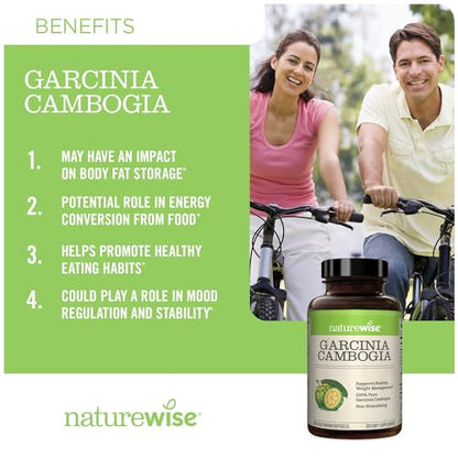 Naturewise Garcinia Cambogia with Pure Garcinia Cambogia Extract, 60% HCA Concentrati NatureWiseUS supplements