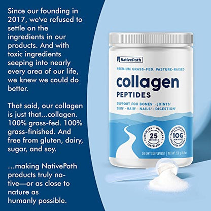 NativePath Collagen Peptides Protein - Hydrolyzed Type 1 & 3 Collagen Powder for Skin NativePathUS supplements