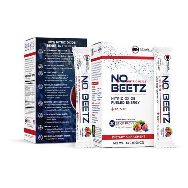 Bryan Nitriceuticals N.O. Beetz Nitric Oxide Fueled Energy Boost Supplement, Hydration & Cellular Energy Production Enhancer, Blend of Vitamins and Minerals (30 Servings) Bryan NitriceuticalsAu supplements
