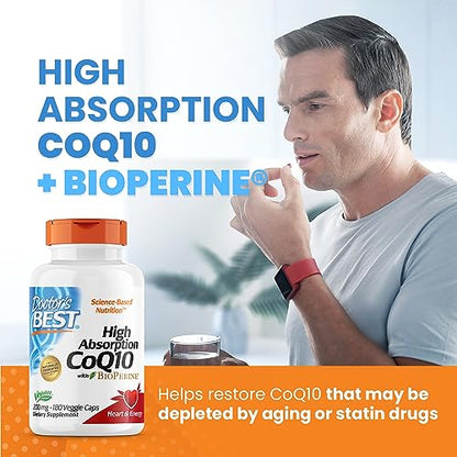 Doctor's Best High Absorption CoQ10 with BioPerine, Non-GMO, Gluten & Soy Free Doctor's BESTUS supplements