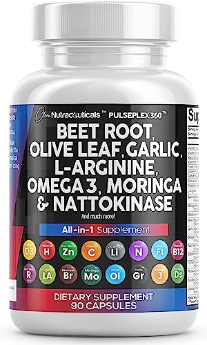 Beet Root Capsules 6000mg Olive Leaf 6000mg Nattokinase 4000 FU Clean NutraceuticalsUS supplements