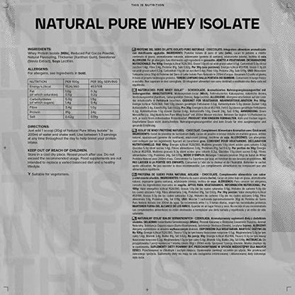 Bulk Natural Pure Whey Protein Isolate, No Artificial Sweetners, Chocolate, 500 g, Packaging May Vary BulkUS supplements