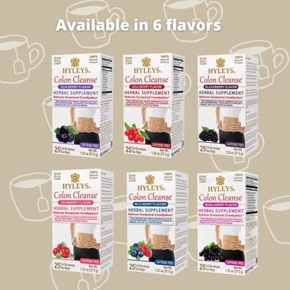 Hyleys Colon Cleanse Tea Blackberry Flavor - 50 Tea Bags (1 Pack) HYLEYSUS supplements