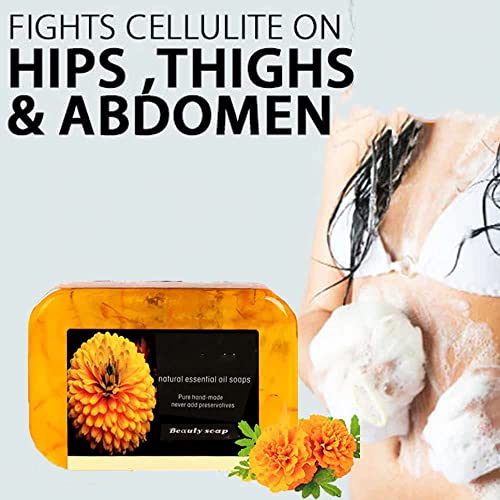 NHIKLATA 2PCS Turmeric Handmade Soap, Natural Organic Ginger Soap, Lymphatic NHIKLATAUS supplements