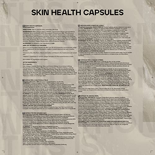 Bulk Skin Health Supplement Capsules, Collagen, Vitamin C, Iodine, Pack of 120 BulkUS supplements