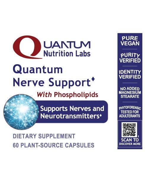 Quantum Nutrition Labs Nerve Support - Nerve Health Supplements, Brain Supplements, Nootropic with Rhodiola Rosea, Brain & Nerve Health - 60 Vegetarian Capsules Quantum NutritionAu supplements