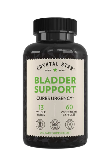 Crystal Star Bladder Support (60 Capsules) – Herbal Supplement for Healthy Bladder Function - Cranberry, Dandelion & Fenugreek - Helps Overactive Bladder and Incontinence - Non-GMO Crystal StarAu supplements