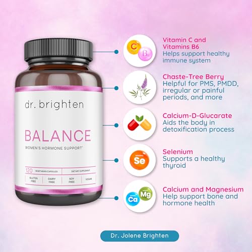 Dr. Brighten Balance - Hormone Balance for Women with Chasteberry and DIM - Targets Dr. BrightenUS supplements