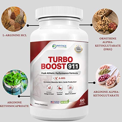 Phytage Labs Turbo Boost 911 Nitric Oxide Booster, Circulation, Energy Boost, Mental Focus Phytage LabsAu supplements