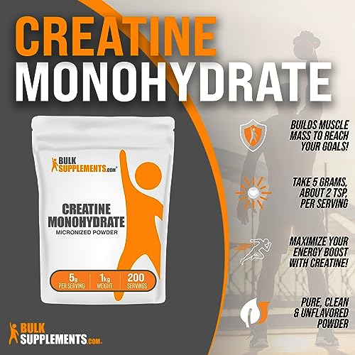 BulkSupplements Micronized Creatine Monohydrate Powder (1 kilogram) BULKSUPPLEMENTS.COMUS supplements
