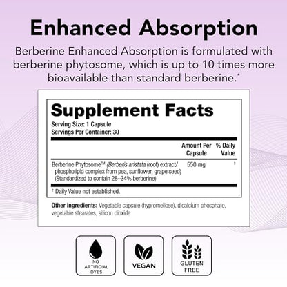 Theralogix Berberine Enhanced Absorption - 30-Day Supply - Made with Berberine TheralogixUS supplements