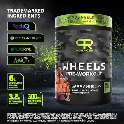 Larry Wheels' Pre Workout - Energy Drink Powder - Pre Workout Powder for Men & Women PR SciencesUS supplements