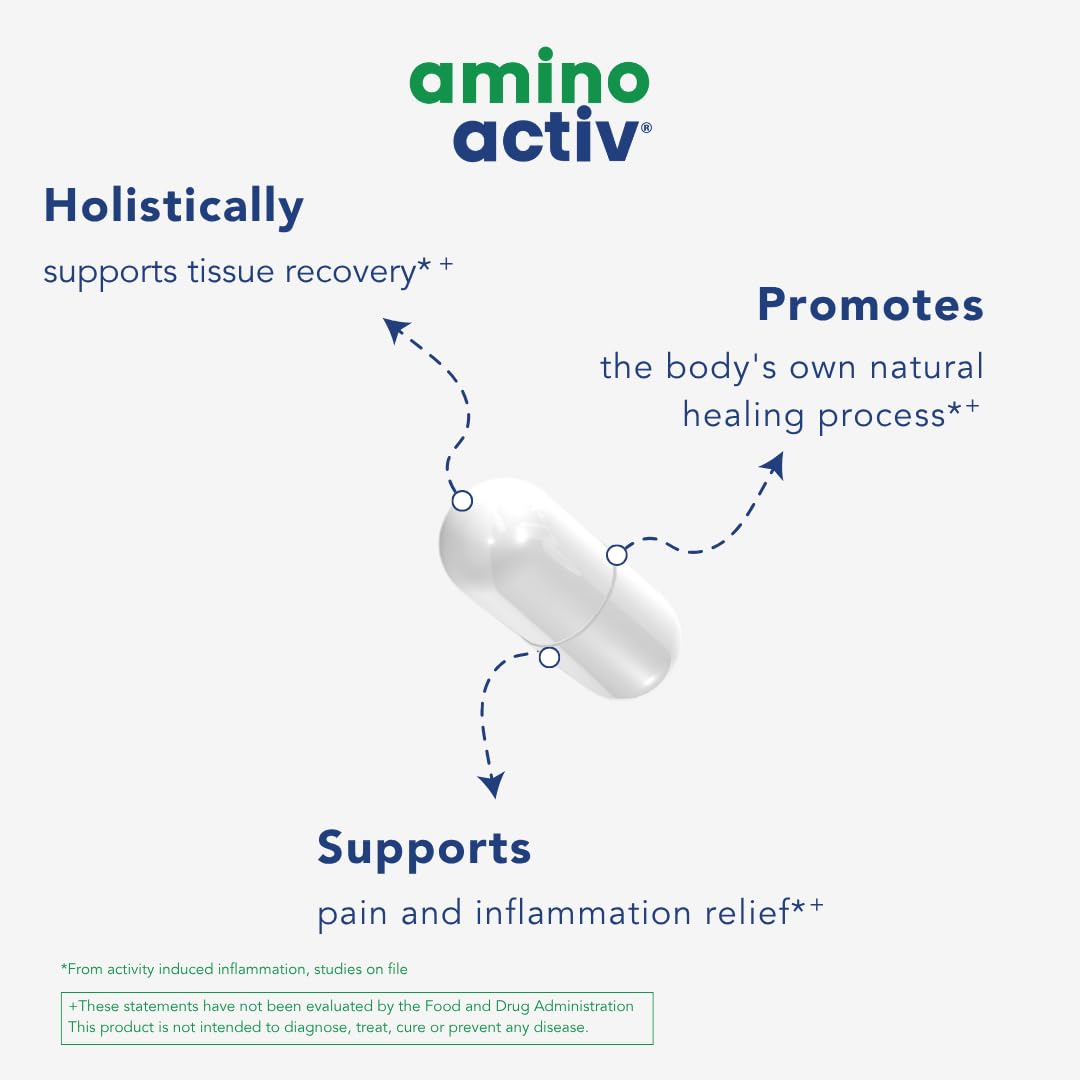 Amino Activ - Fast Holistic Support for Pain & Inflammation Caused by Activity/Exercise (180 Capsules) Amino ActivAu supplements