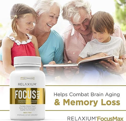 Relaxium FocusMax, Brain & Focus Health Supplement, Proven Concentration RelaxiumUS supplements