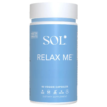 Sol Nutrition Relax Me - Natural Calming Relief for Stress, Tension, & Worry - 15x More Effective - Support Mood, Relax the Mind & Body - Supplements for Adults - Non-Drowsy - 60 Vegetarian Capsules Sol NutritionAu supplements