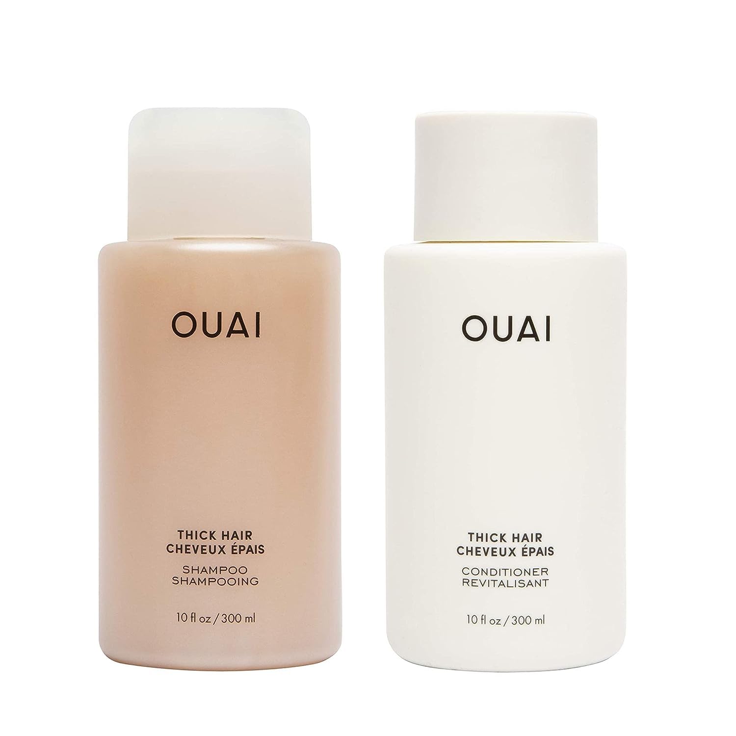 OUAI Thick Hair Shampoo and Conditioner Set - Sulfate Free Shampoo and Conditioner for Thick Hair Care - Moisturizes, Strengthens & Fights Frizz - Made with Keratin & Shea Butter (10 Fl Oz) OUAIAu supplements