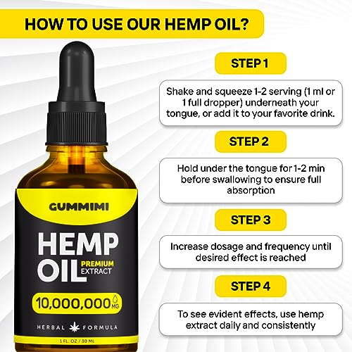 GummiMi Оrganic Hеmp Oil 10 000 000 mg - Natural Drops - Rich in Vitamins B, C, E GummiMiUS supplements