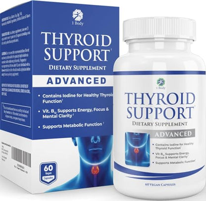 1 Body Thyroid Support Supplement with Iodine - Energy & Focus Support 1 BodyUS supplements