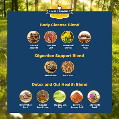 Simple Promise - BellyFlush - Detox and Colon Cleanse - Supports Digestive Health, 60 Capsules Simple PromiseUS supplements
