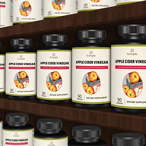 Sunergetic Premium Apple Cider Vinegar Capsules – Includes Apple Pectin, Spirulina SunergeticAu supplements