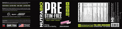 NutraBio PRE Stim Free - Caffeine Free Pre Workout Powder - Sustained Energy, Mental NutraBioUS supplements