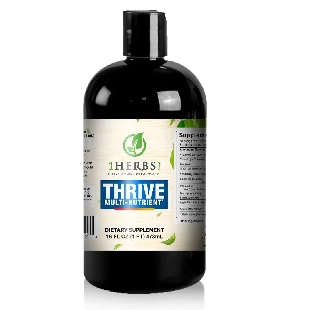 Thrive Multi-Nutrient Liquid - Alcohol Free Daily Multivitamin with Liquid Vitamin C and Vitamin B Complex – Vital Nutrients for Immune Support 1HerbsAu supplements