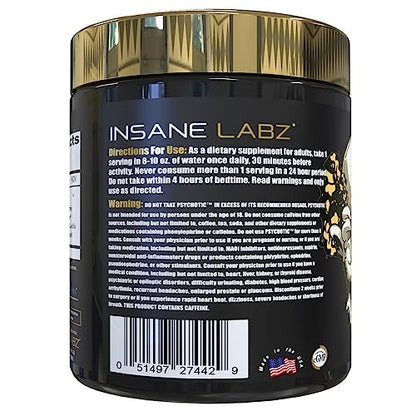Insane Labz Psychotic Gold, High Stimulant Pre Workout Powder, Extreme Lasting Energy Insane LabzUS supplements