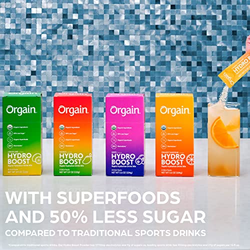 Orgain Organic Hydration Packets, Electrolytes Powder - Mango Hydro Boost with Superfoo OrgainAu supplements