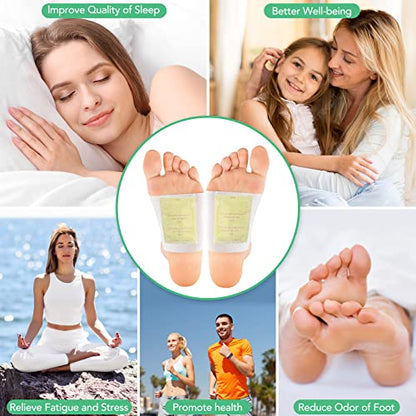 Foot Pads maguja 100Pcs Deep Cleansing Foot Pads for Stress Relief | Better Sleep | Foot Care magujaUS supplements