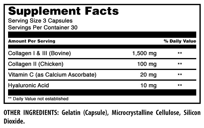 Amazing Formulas Advanced Collagen Supplement | Collagen Type I, II & III with Vitamin C & Hyaluronic | 1600 Mg Per Serving | 90 Capsules | Non-GMO | Gluten-Free | Made in USA Amazing NutritionAu supplements