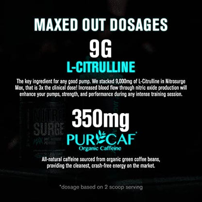 Jacked Factory Nitrosurge Max Nootropic Pre Workout Powder - Premium Pre Workout Jacked FactoryUS supplements